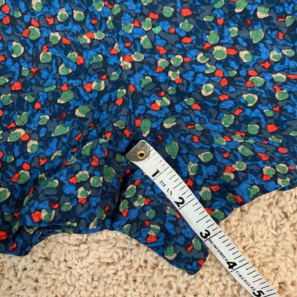 Zara Basic Medium Blue Multicolor Dots Sleeveless… - image 5